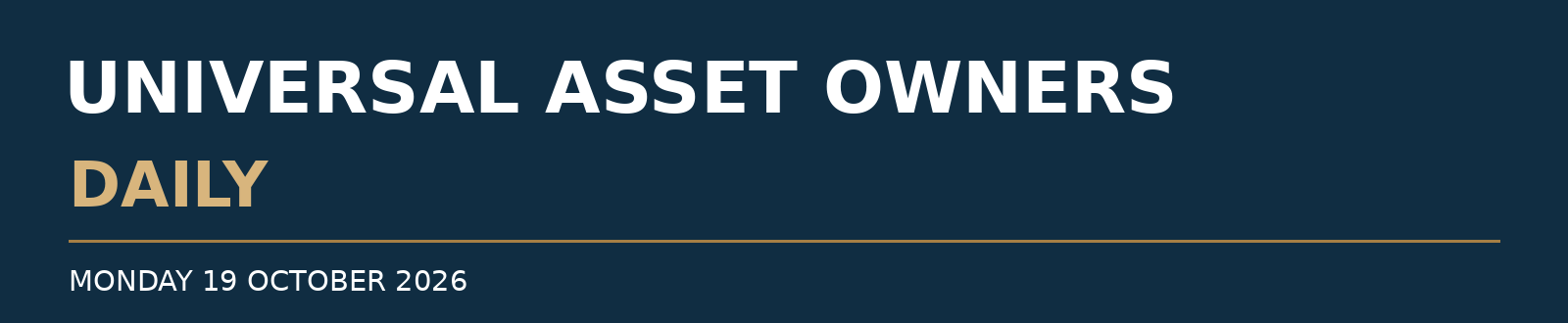 Universal Asset Owners Daily — Monday, 19 October 2026