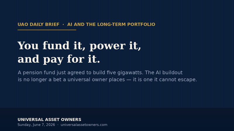 A pension fund just agreed to build 5 gigawatts | Jun 7