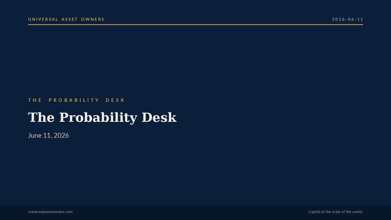 The Probability Desk — June 11, 2026: The Hormuz Transit-Fee Gambit
