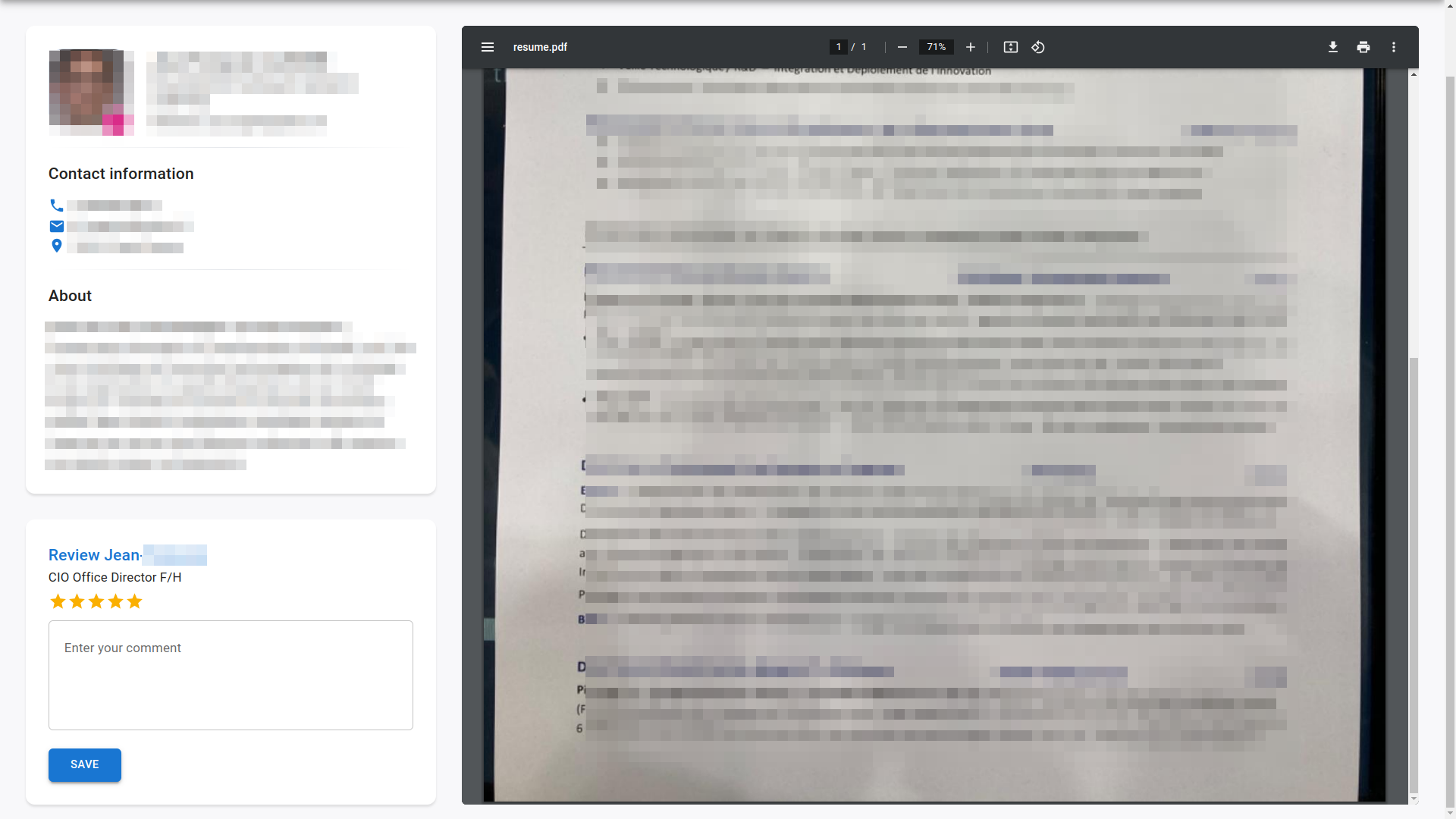 Recruiter Copilot > Profile Page