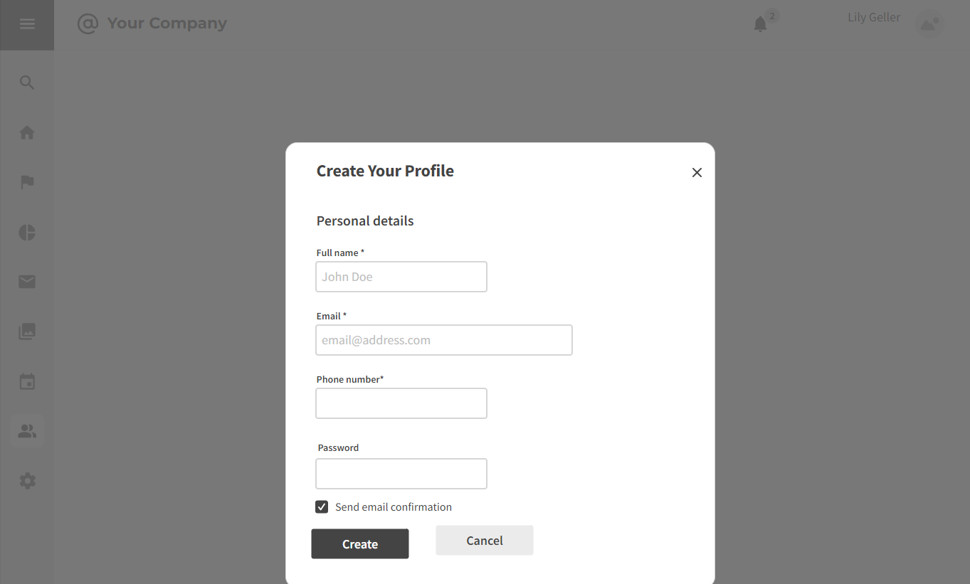 Profile Creation