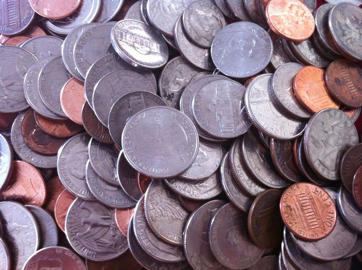 quarters dimes and pennies