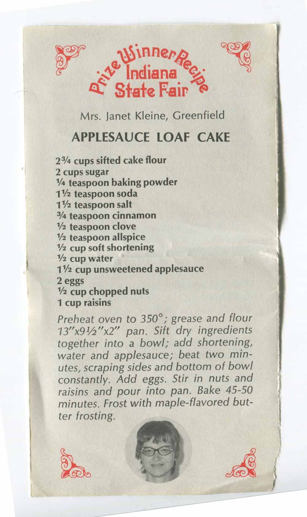 applesauce loaf cake recipe