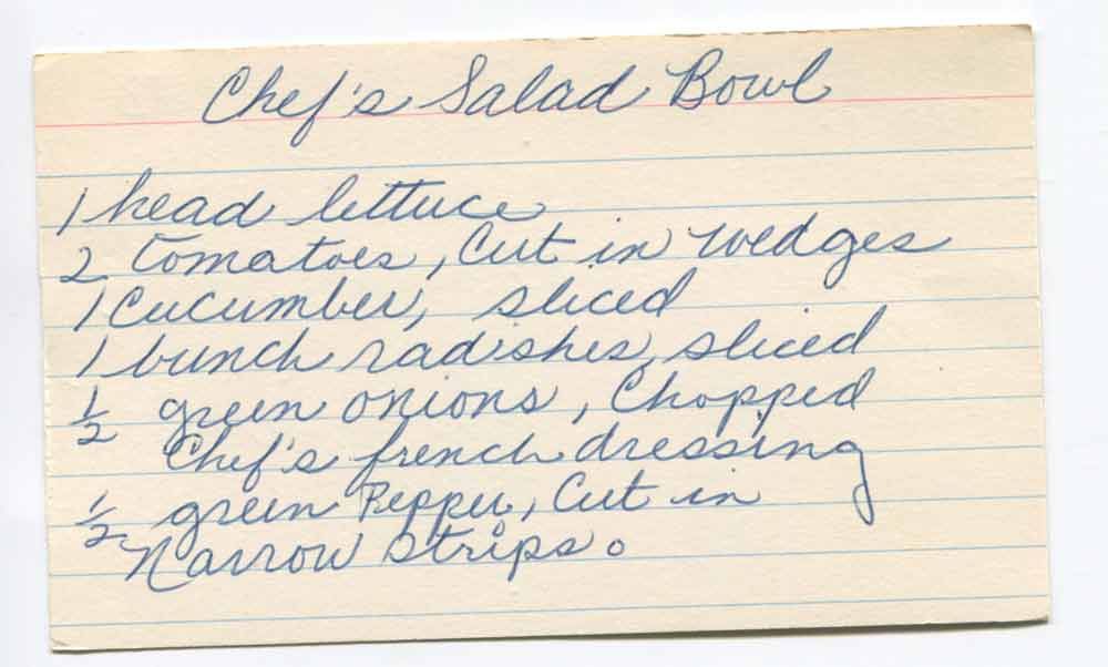 chef's salad bowl recipe
