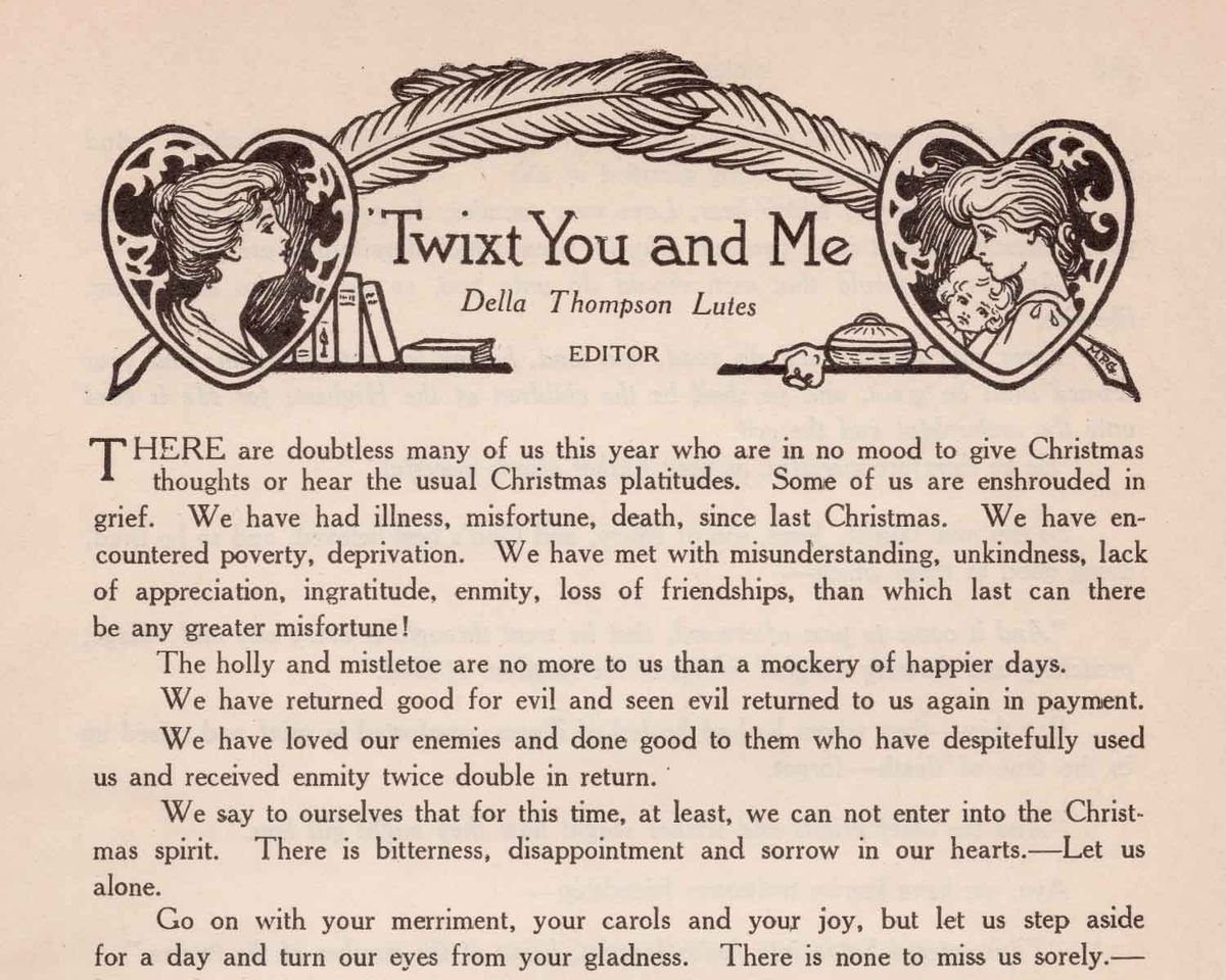 Christmas In Grief Message From 1909