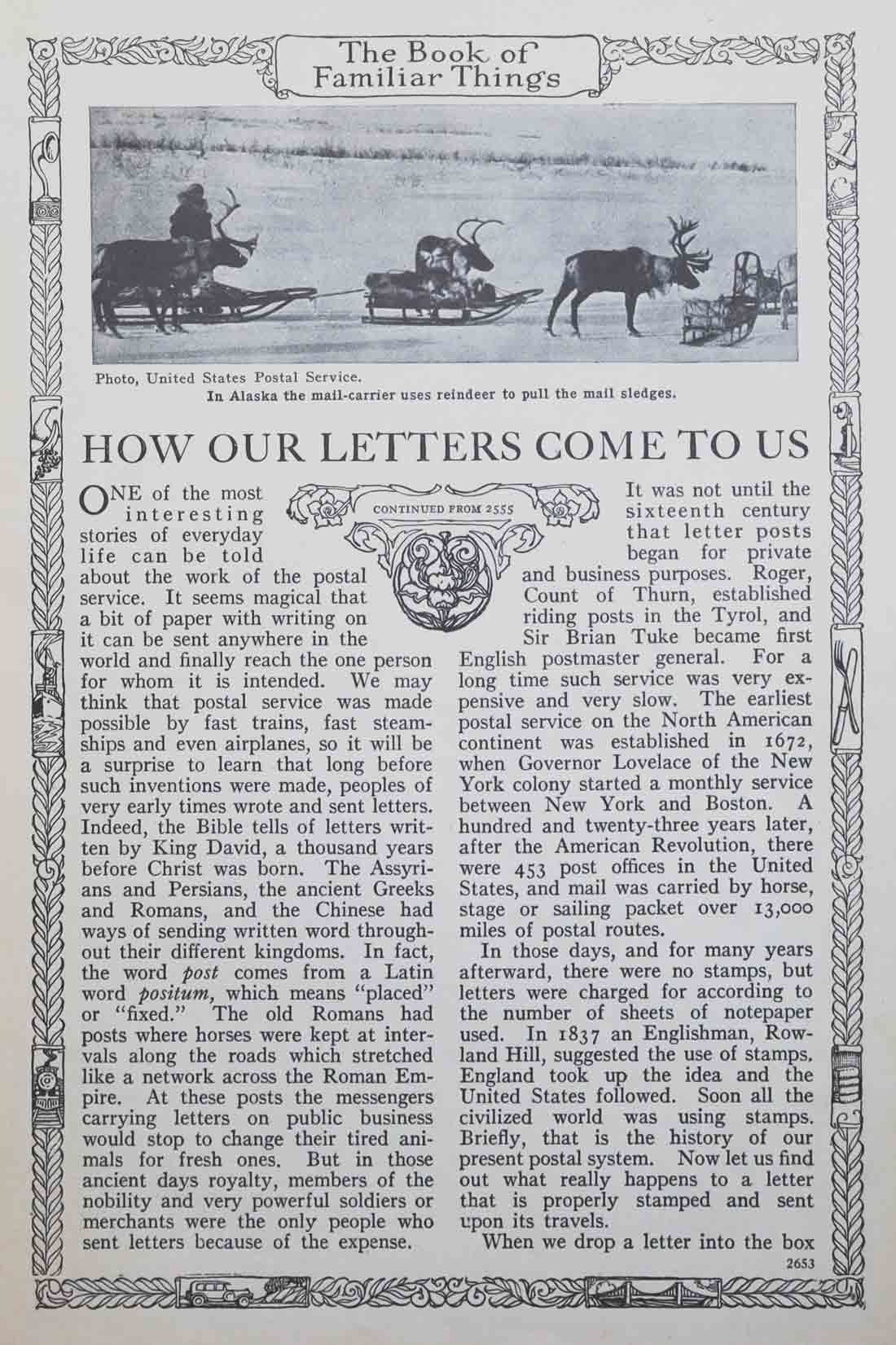 How Our Letters Come To Us 1926 Book Of Knowledge Webres