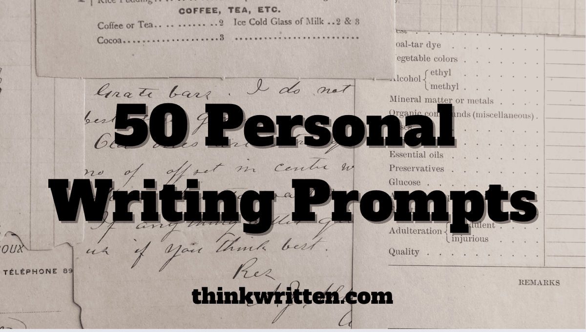 50 personal writing prompts