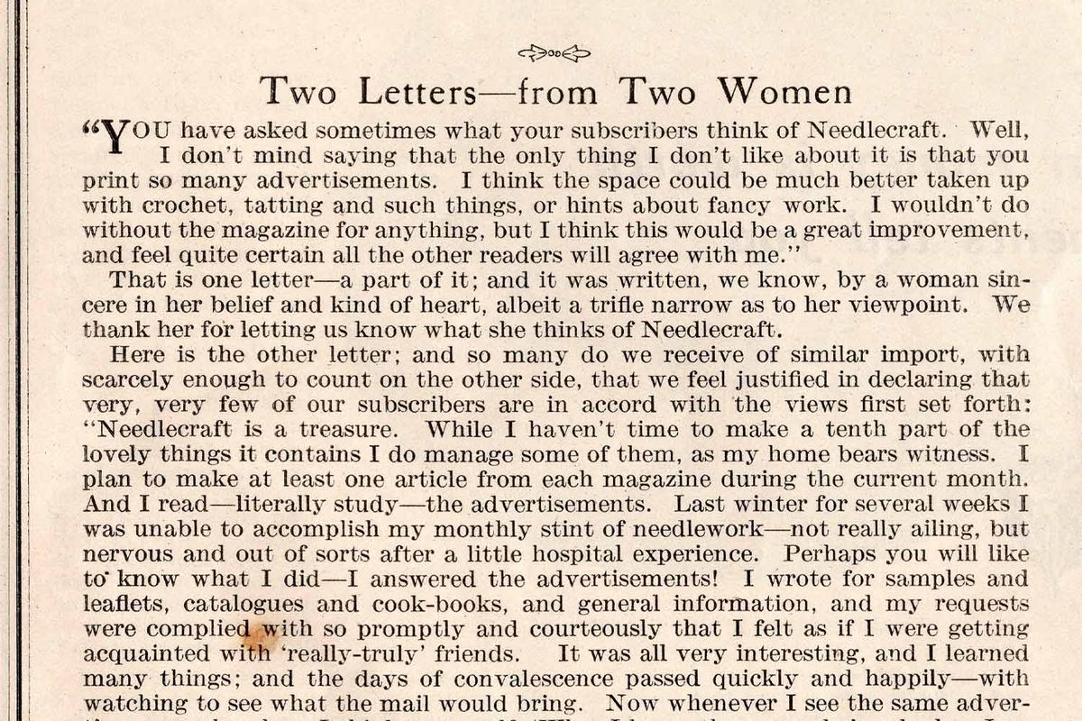 Two Letters From Two Women