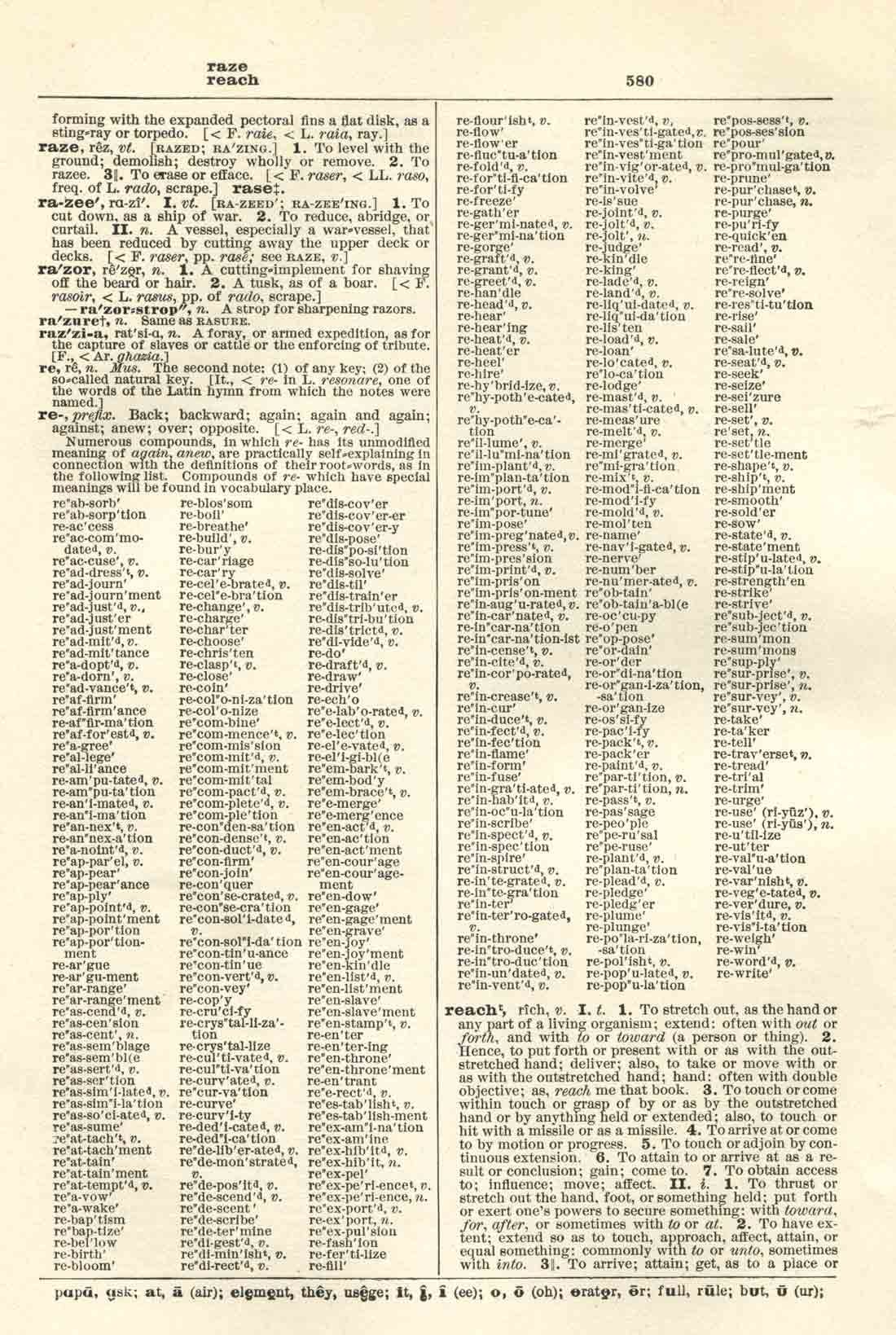 Words Starting With Re Dictionary Page Webres