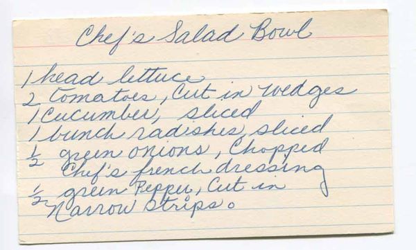 chef's salad bowl recipe