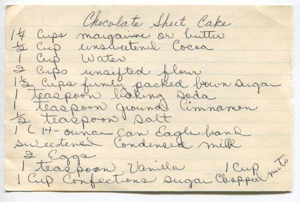 chocolate sheet cake recipe