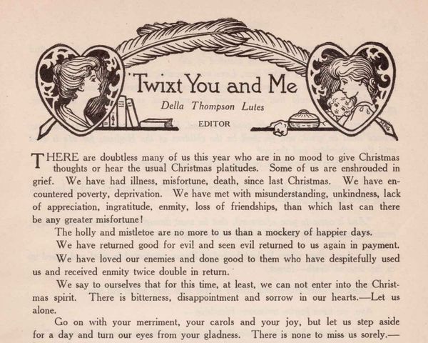 Christmas In Grief Message From 1909