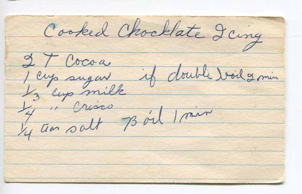 cooked chocolate icing