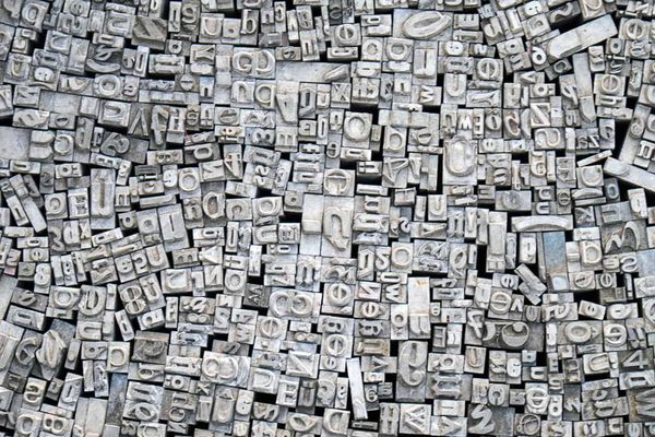 Historic typography letters