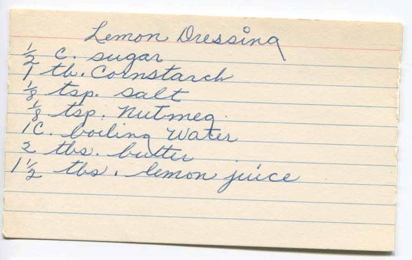lemon dressing recipe