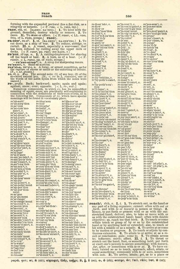 Words Starting With Re Dictionary Page Webres