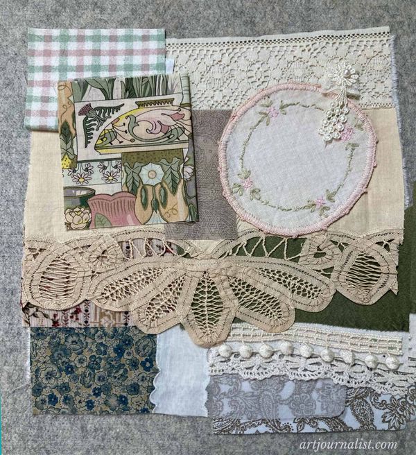 Breakfast At Tiffanys Textile Collage