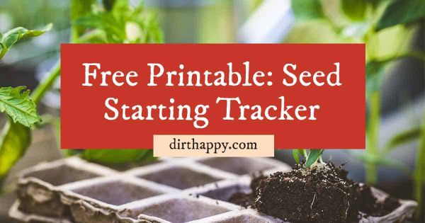 Free Seed Starter Tracker Log Garden Planner Printable