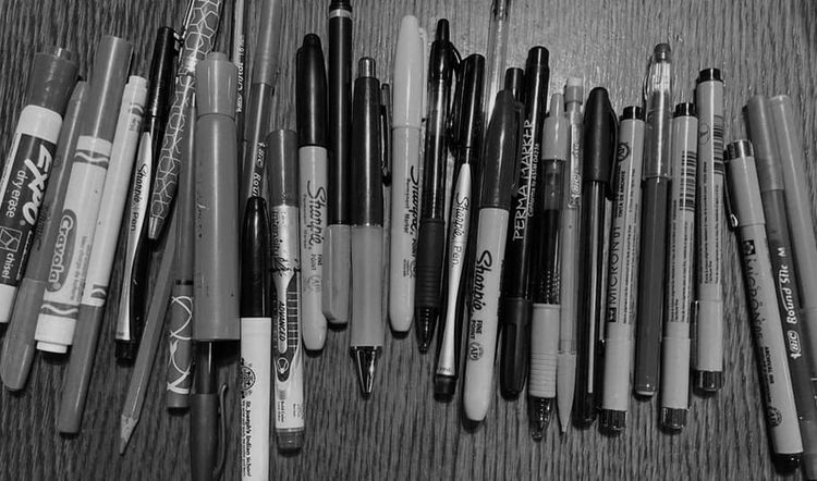 Random Selection Of Various Pens