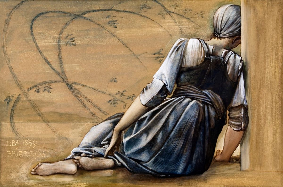 브라이어 로즈 습작, 잠든 하녀 (Study for The Briar Rose: Sleeping Girl)