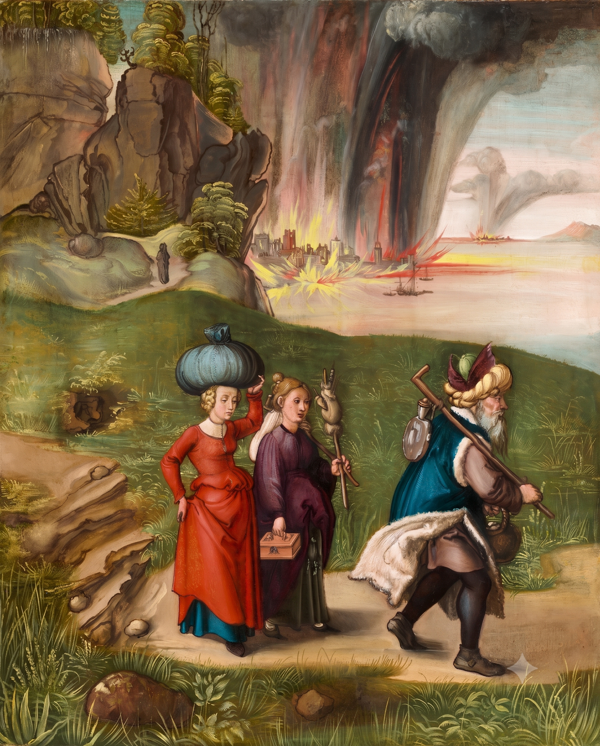 소돔을 떠나는 롯과 그의 딸들 (Lot and His Daughters Fleeing Sodom)