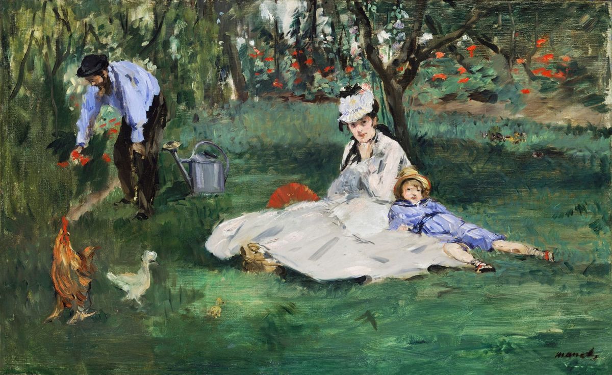 아르장퇴유 정원의 모네 가족 (The Monet Family in Their Garden at Argenteuil)