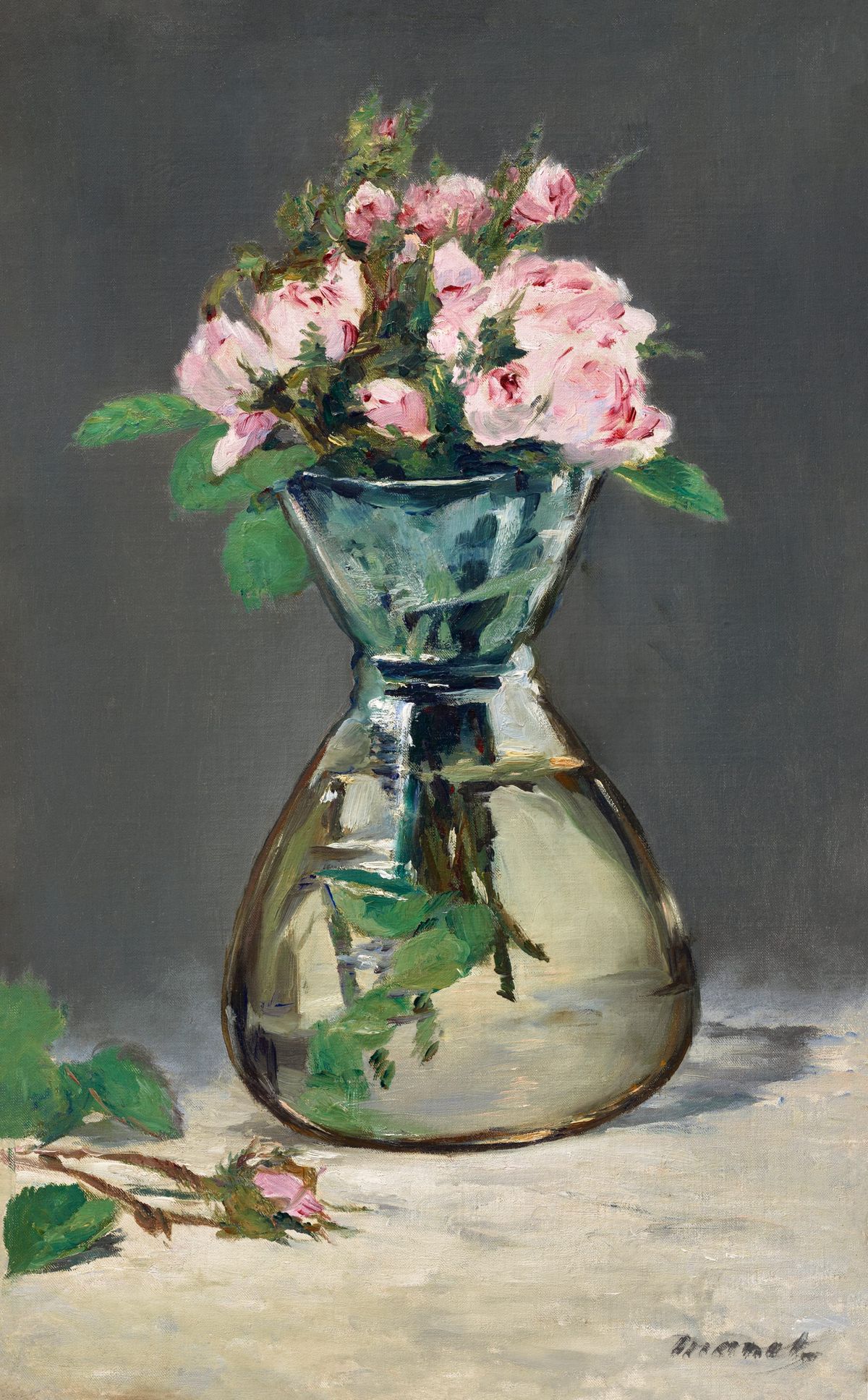 이끼 장미(Moss Roses in a Vase)