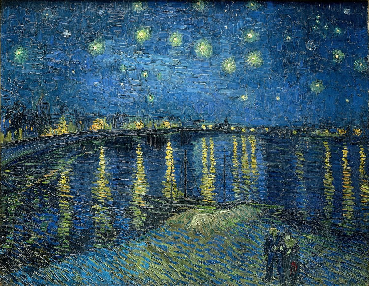밤하늘에 수놓은 고독한 영혼의 위로와 빛의 서정, 론강의 별이 빛나는 밤 Starry Night Over the Rhône