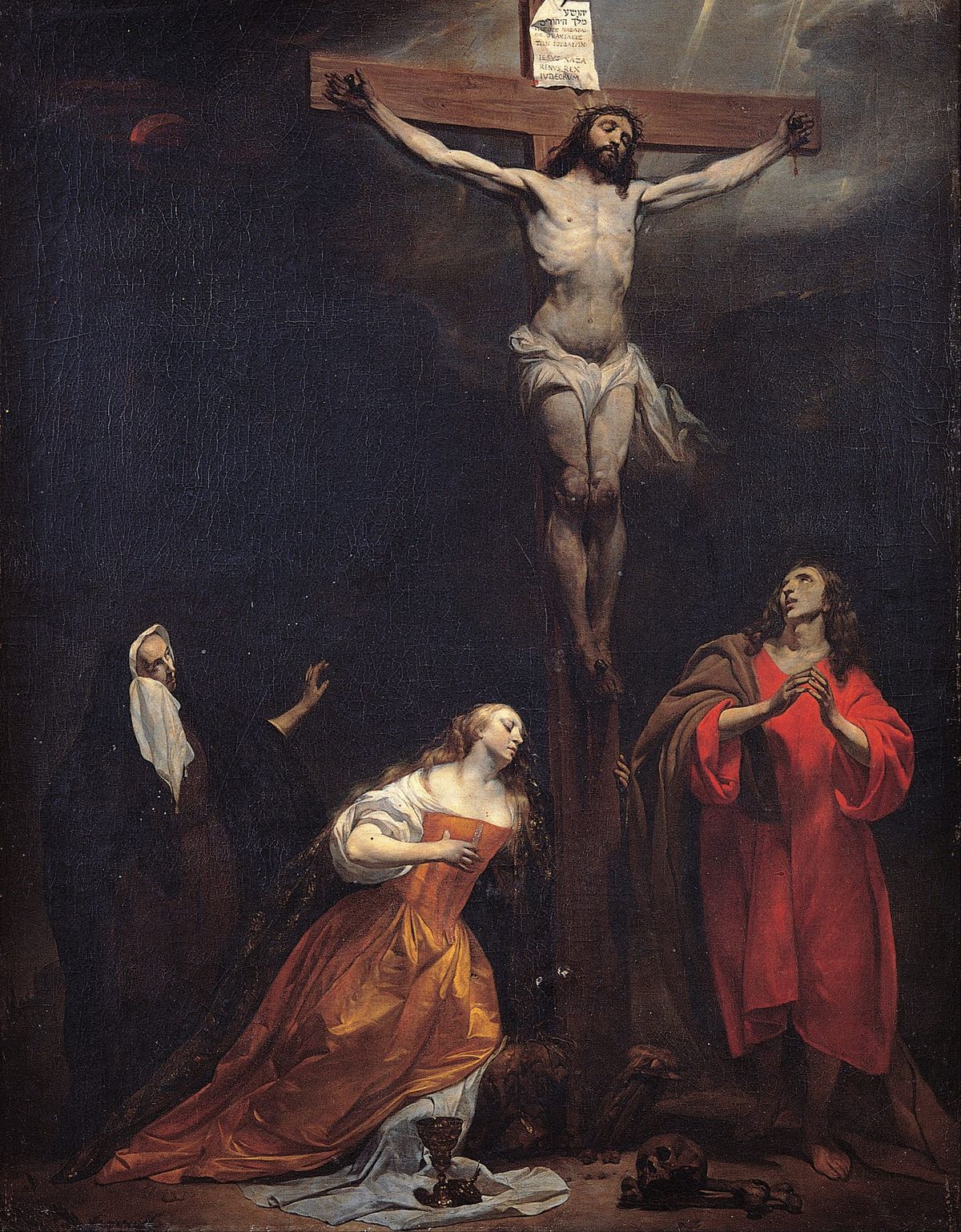 칠흑 같은 어둠 속 골고다의 십자가와 거룩한 희생의 비가, 십자가 책형 Crucifixion