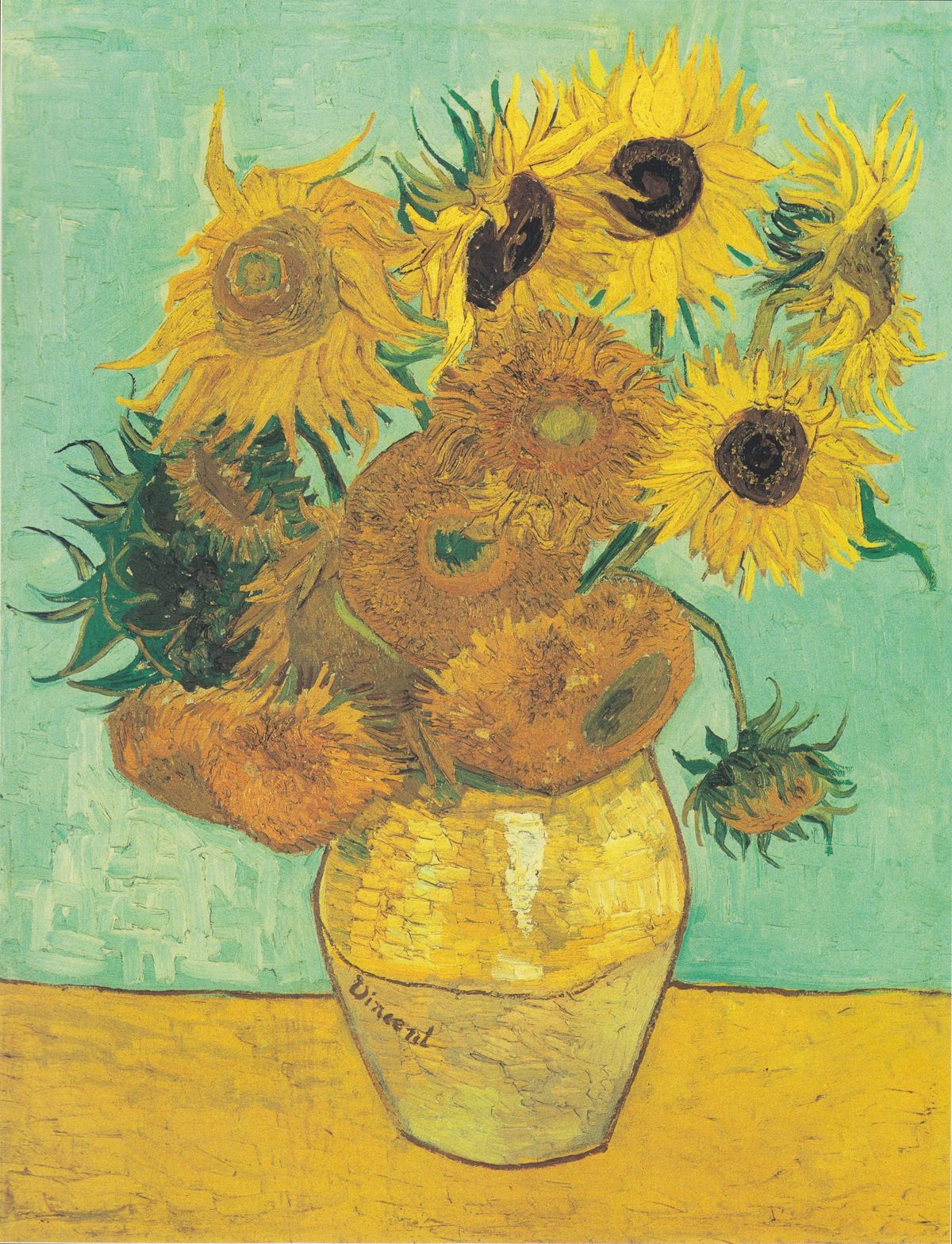 황금빛 환대 속에 깃든 비극적 파국과 불멸의 태양, 해바라기 Sunflowers (Twelve Sunflowers in a Vase)