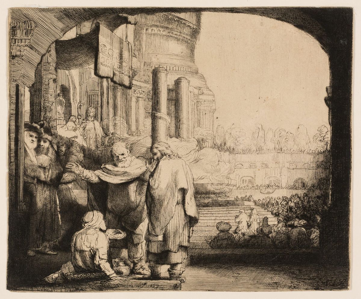 성전 문 입구에서 앉은뱅이를 치유하는 베드로와 요한(Peter and John Healing the Cripple at the Gate of the Temple)