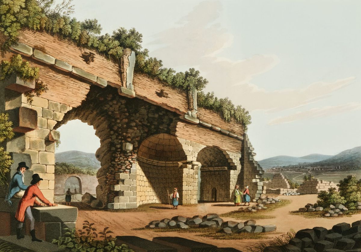 시라쿠사 근처의 암피테아트룸(원형극장) 유적 전경 (Remains of an Amphitheatre near Syracuse)