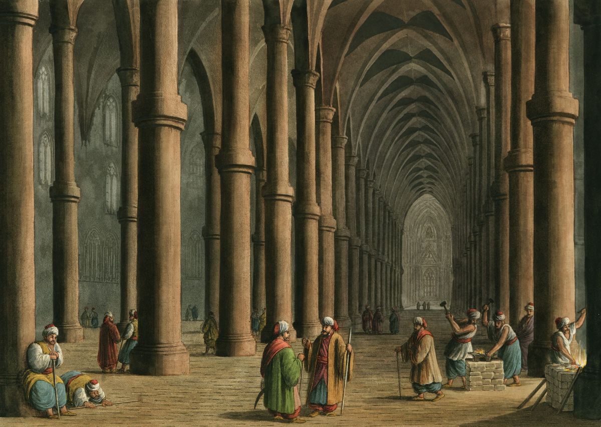 니코시아의 성 소피아 성당(하심 모스크) 내부 전경 (Inside of the Cathedral of St. Sophia at Nicosia)