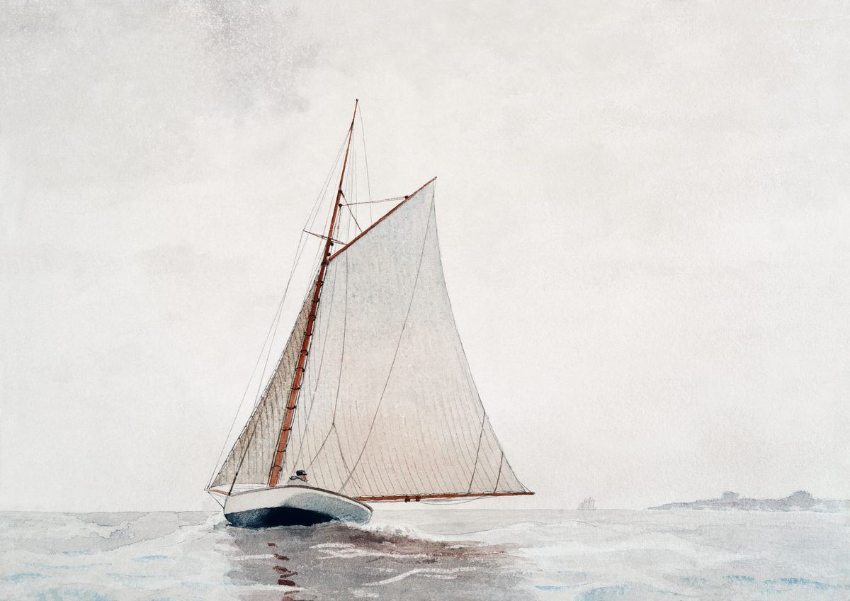 순풍을 탄 슬루프 (안개 낀 바다를 가르는 돛단배) - Sloop, Nassau / Sloop, Bermuda