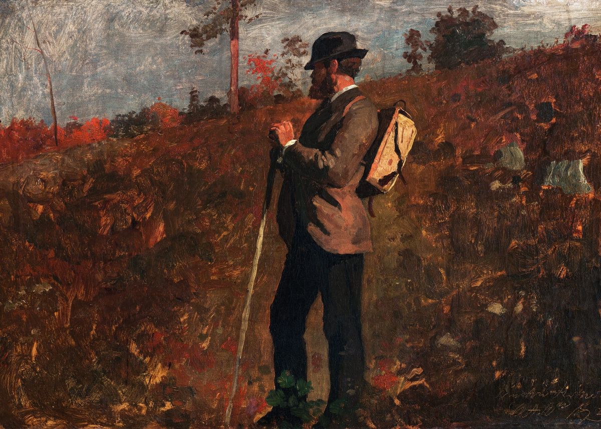 화가의 가을 산행 (스케치 상자를 멘 화가) - The Artist in the Country / Sketching on the Mountain