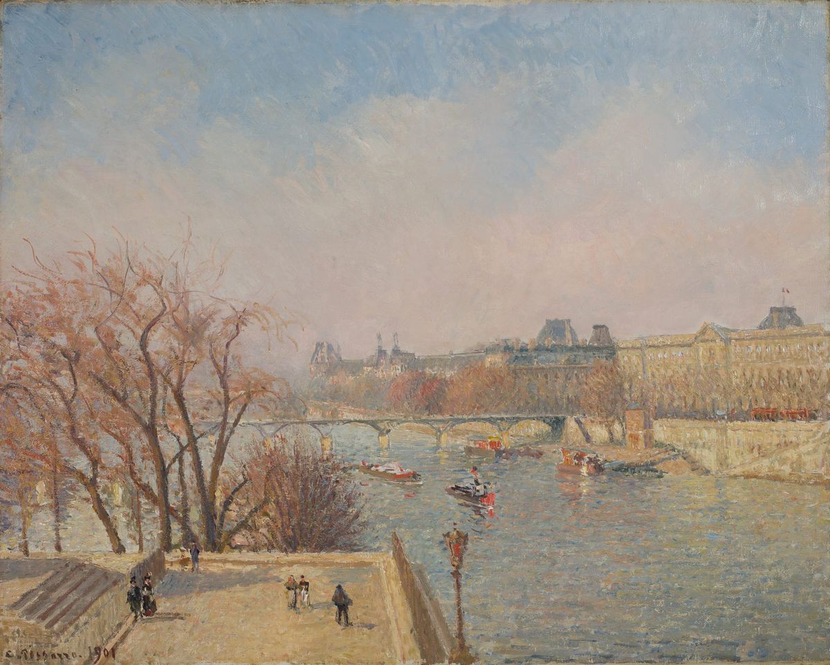 루브르 박물관, 겨울 햇살, 두 번째 연작 - The Louvre, Winter Sunlight, 2nd Series (Le Louvre, soleil d'hiver, 2e série)