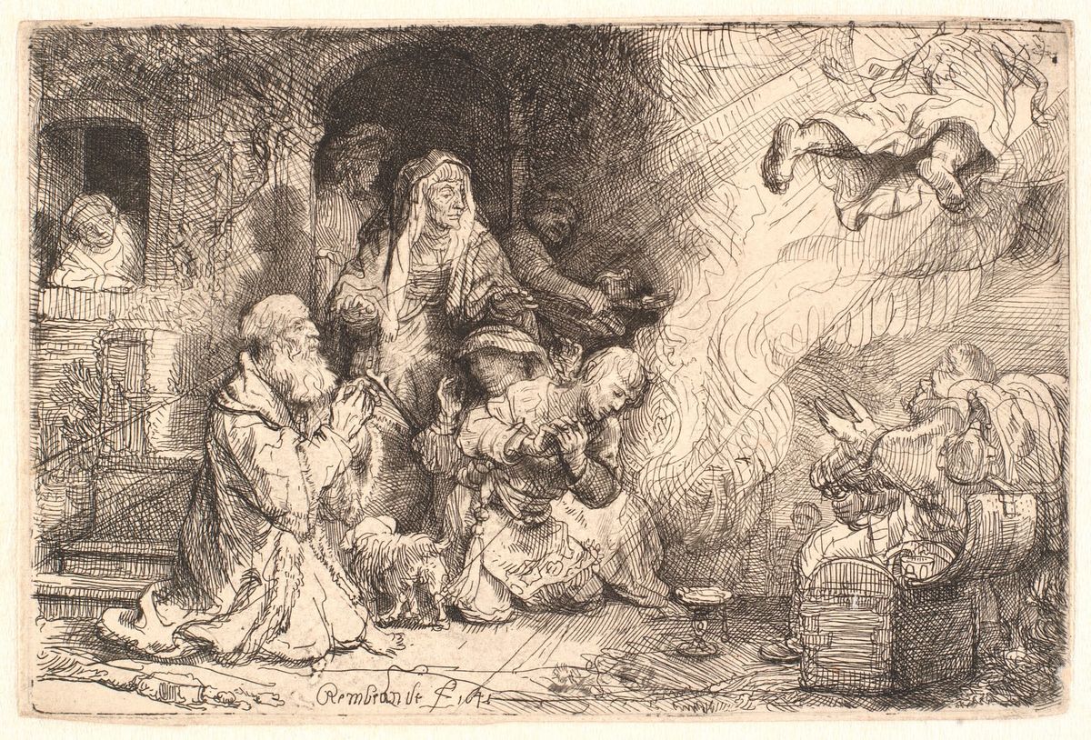 토비트 가족에게서 떠나는 천사 라파엘 (The Angel Departing from the Family of Tobias)