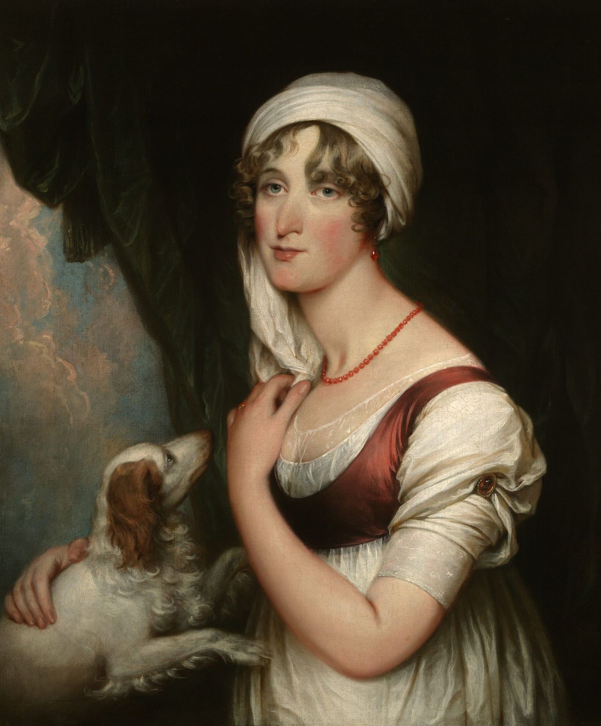 스패니얼 개와 함께 있는 사라 트럼블 (Sarah Trumbull with a Spaniel)