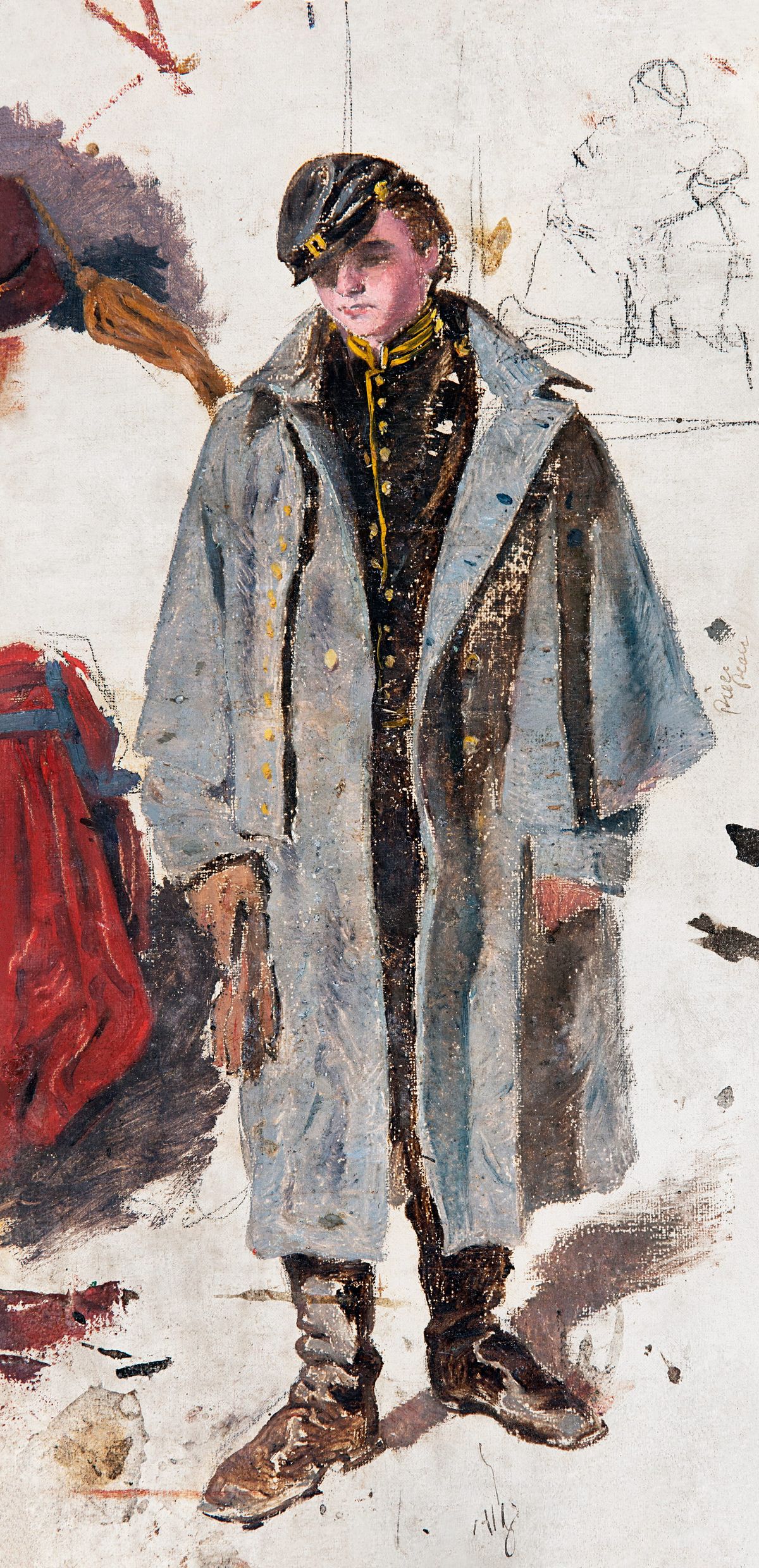 장교 습작 (전선에서 온 포로들 습작) - Study of an Officer for 'Prisoners from the Front'