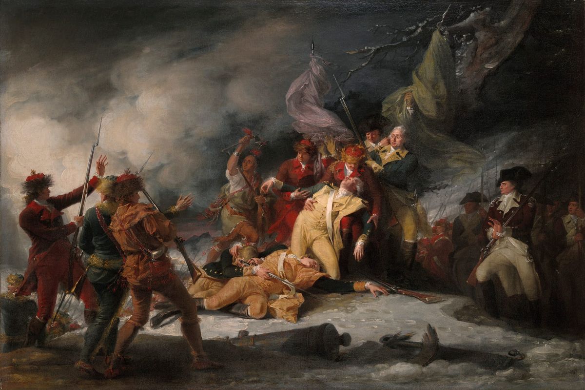 퀘벡 공격에서 몽고메리 장군의 죽음, 1775년 12월 31일 (The Death of General Montgomery in the Attack on Quebec, December 31, 1775)