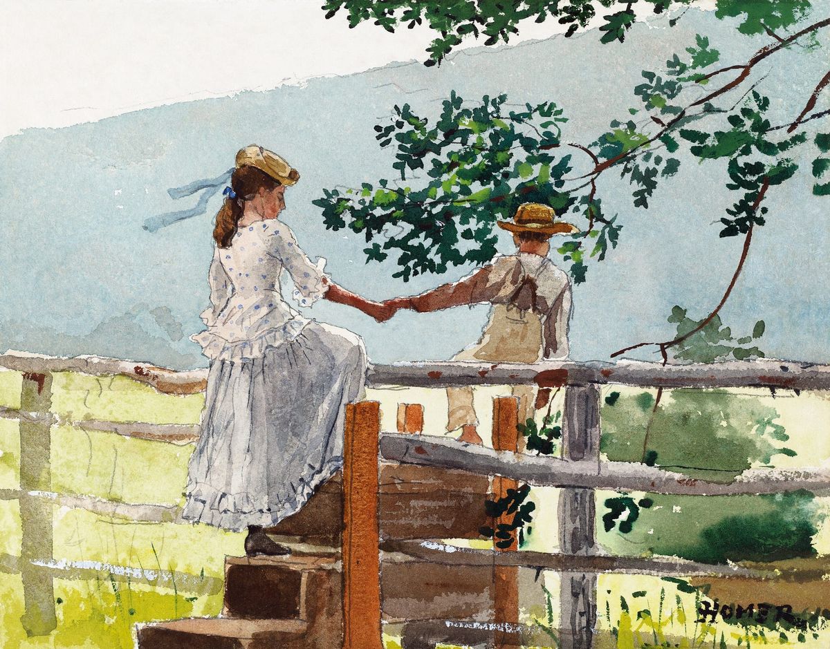 목장 계단의 연인들 (울타리 건너기) - On the Stile / Crossing the Pasture