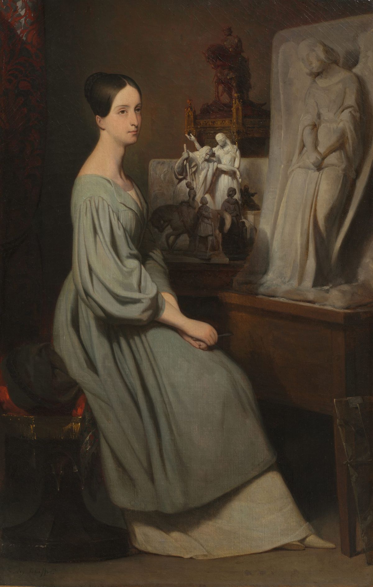 아틀리에에 있는 마리 도를레앙 공주 (Princess Marie d'Orléans in her Studio)