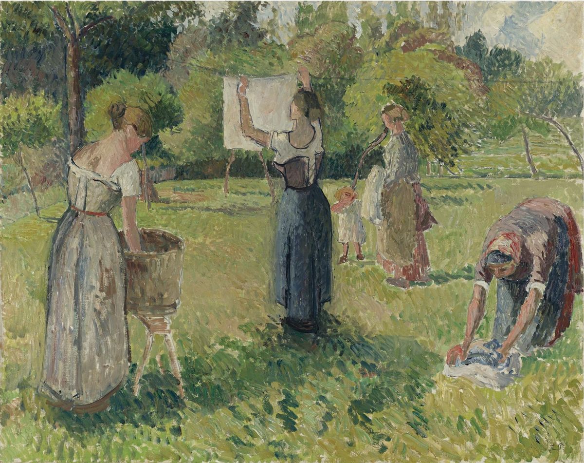 에라니의 빨래하는 여인들, 스케치 - Washerwomen at Éragny, Sketch (Les Laveuses à Éragny, esquisse)