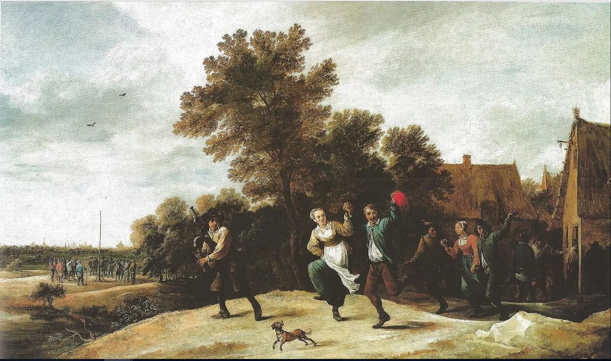 백파이프 연주자와 춤추는 농민들 Bagpiper with Dancers