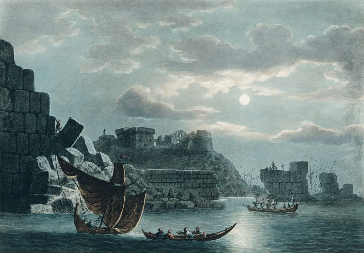 달빛 아래 카라마니아의 코리쿠스 Castle (Castle of Corico in Karamania by Moonlight)