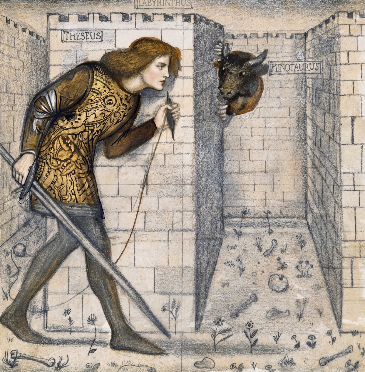 미궁 속 테세우스와 미노타우로스 (Theseus and the Minotaur in the Labyrinth)