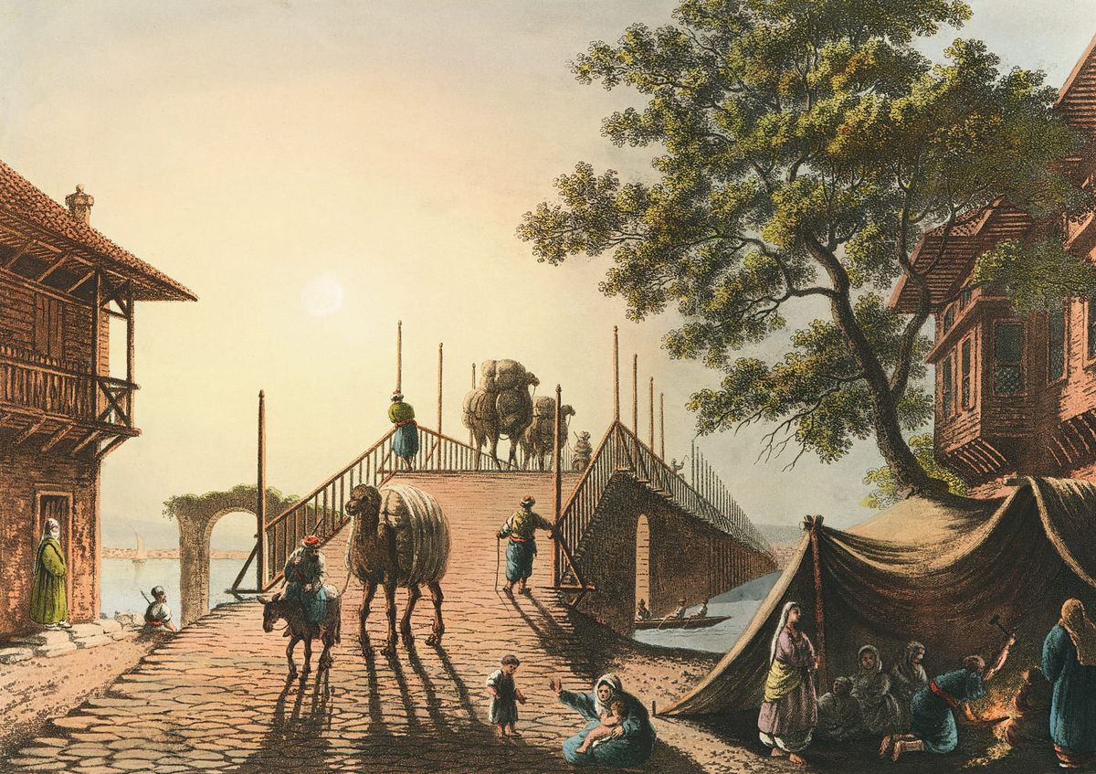 코린토스 근처의 다리와 카라반 (A Bridge near Corinth)