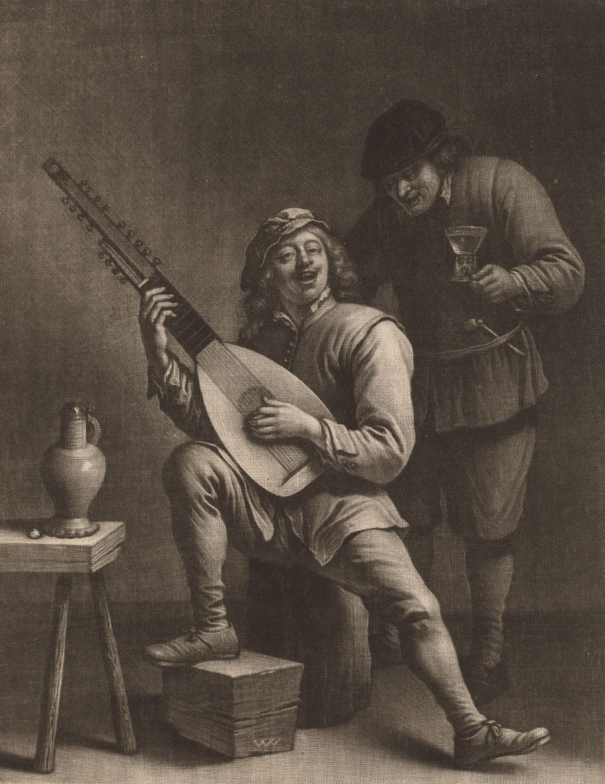 류트 연주자와 술을 마시는 사내 The Lute Player and the Drinker