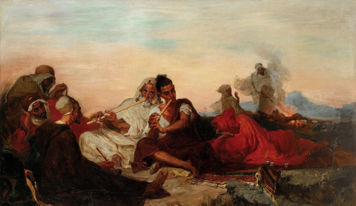알제리 비박의 플루트 연주자들 Les Joueurs de flûte au bivouac, Algérie