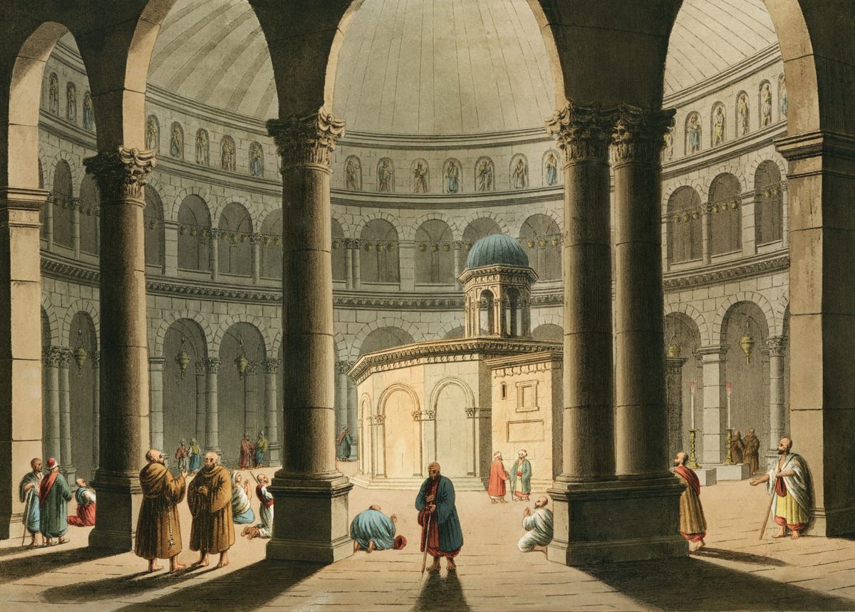 예루살렘 성묘 교회 내부 전경 (Interior of the Church of the Holy Sepulchre, Jerusalem)